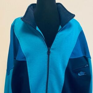 1990s Nike Teal & Blues Fleece Jacket Excellent Condition 2X